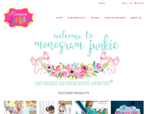 Tablet Screenshot of monogramjunkie.com